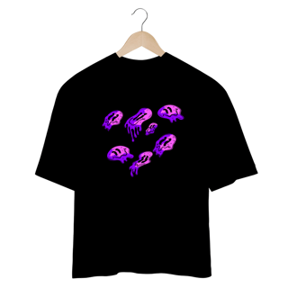 Nome do produto Camiseta Oversized Estampada Night Smiles Roxo