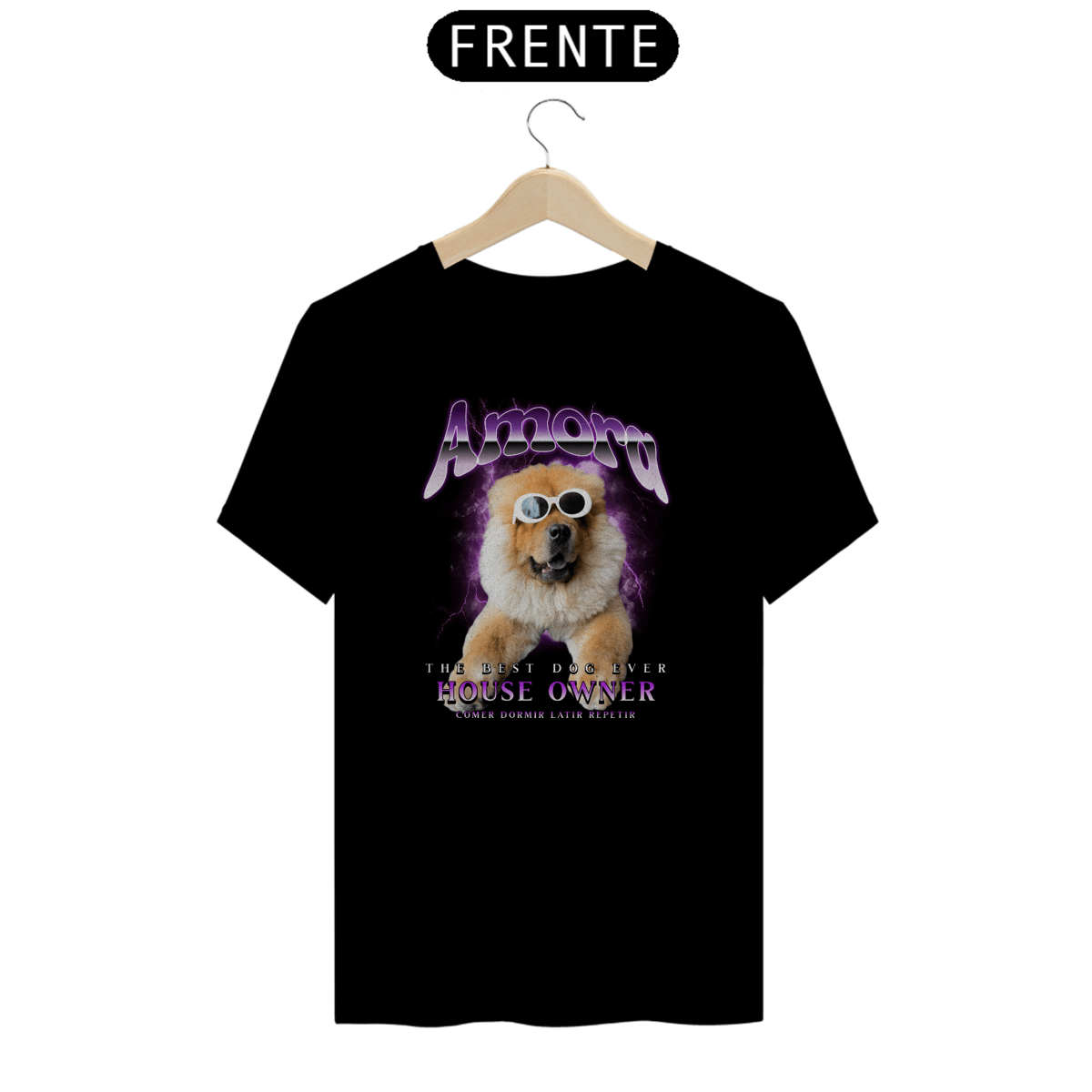 Nome do produto: Camiseta Tshirt Amora Pet Personalizado Estampa Cachorro Moderna Foto 