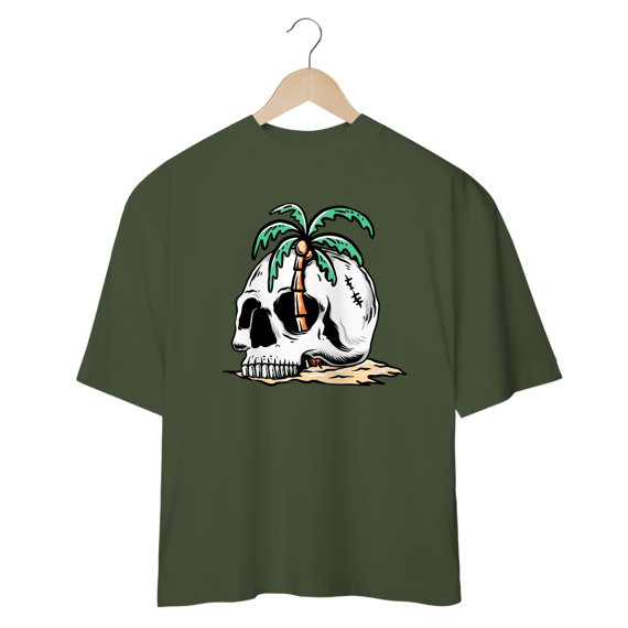 Camiseta Oversized Skull Coconut