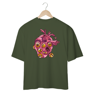 Nome do produto Camiseta Oversized Estampada Monster Heart