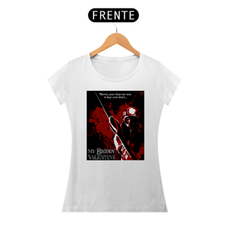 Nome do produto Camisetas Feminina Babylook Long Filmes de Terror My Bloody Valentine (Dia dos Namorados Macabro)
