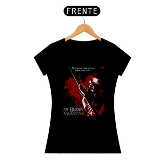 Nome do produto Camisetas Feminina Babylook Long Filmes de Terror My Bloody Valentine (Dia dos Namorados Macabro)