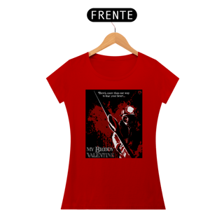 Nome do produto Camisetas Feminina Babylook Long Filmes de Terror My Bloody Valentine (Dia dos Namorados Macabro)