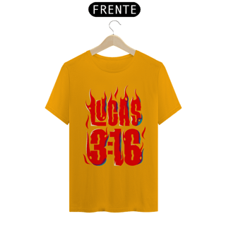 Nome do produto Camiseta Cristã Lucas 3:16 | Unissex Quality