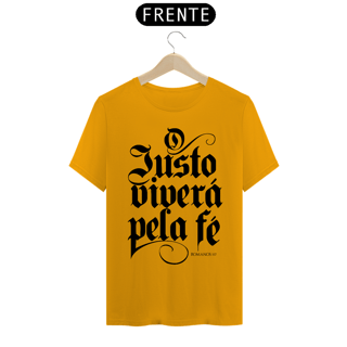 Nome do produto Camiseta Cristã O justo viverá pela fé | Unissex Quality