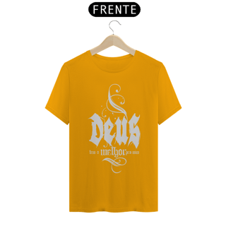 Nome do produto Camiseta Cristã Deus tem o melhor pra mim | Unissex Quality