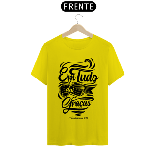 Nome do produto Camiseta Cristã Em tudo daí graça | Unissex Quality
