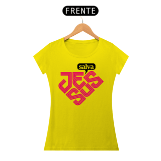 Nome do produto Camiseta Cristã Jesus salva | Baby Long Quality