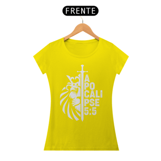 Nome do produto Camiseta Cristã Apocalipse 5:5 | Baby Long Quality