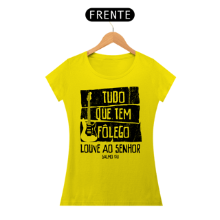 Nome do produto Camiseta Cristã Salmo 150 | Baby Long Quality