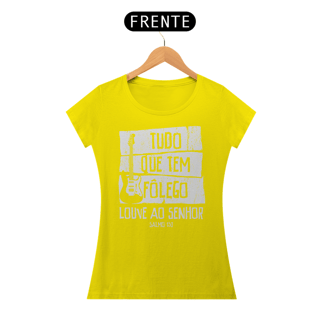 Nome do produto Camiseta Cristã Salmo 150 | Baby Long Quality