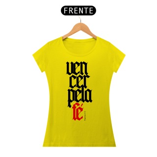 Nome do produto Camiseta Cristã Vencer pela Fé | Baby Long Quality