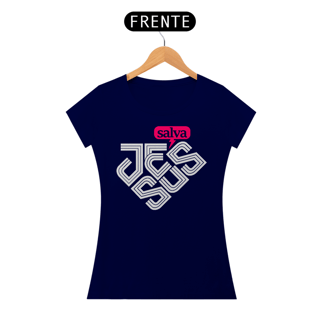 Nome do produto Camiseta Cristã Jesus salva | Baby Long Quality