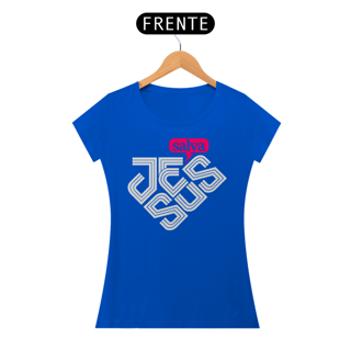 Nome do produto Camiseta Cristã Jesus salva | Baby Long Quality