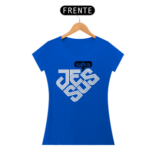 Nome do produto Camiseta Cristã Jesus salva | Baby Long Quality