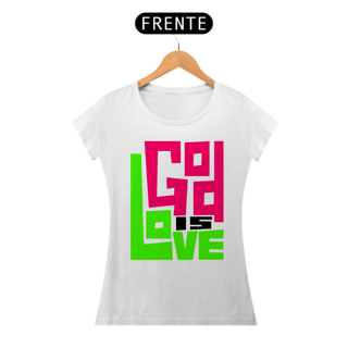 Nome do produto Camiseta Cristã God is Love | Baby Long Prime