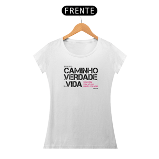Nome do produto Camiseta Cristã O Caminho a Verdade e a Vida | Baby Long Prime