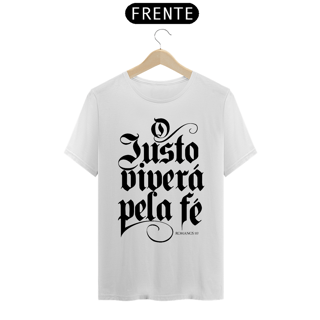 Nome do produto Camiseta Cristã O Justo viverá pela Fé | Unissex Prime