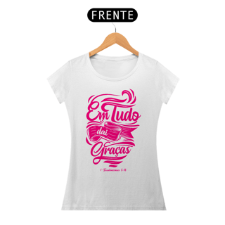 Nome do produto Camiseta Cristã Em tudo daí Graças | Baby Long Quality