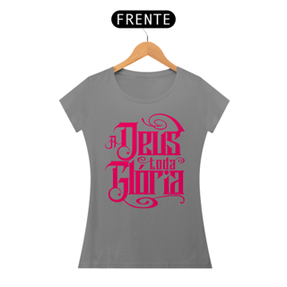 Nome do produto Camiseta Cristã A deus Toda Glória | Baby Long Quality