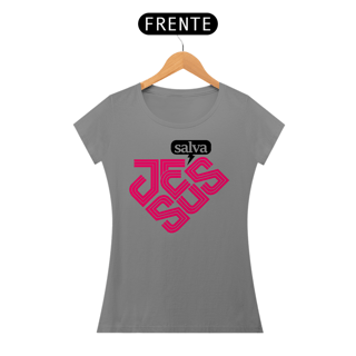 Nome do produto Camiseta Cristã Jesus salva | Baby Long Quality