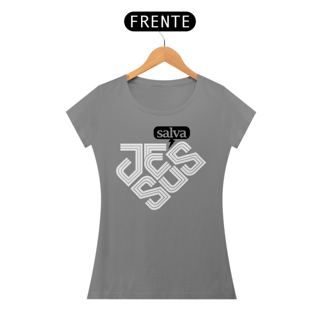 Nome do produto Camiseta Cristã Jesus salva | Baby Long Quality
