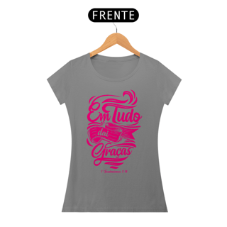 Nome do produto Camiseta Cristã Em tudo daí Graças | Baby Long Quality