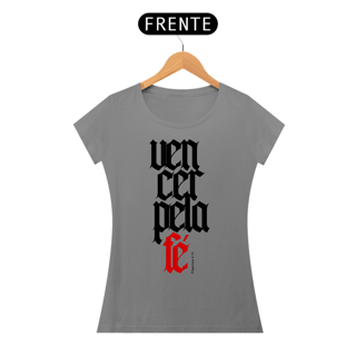 Nome do produto Camiseta Cristã Vencer pela Fé | Baby Long Quality