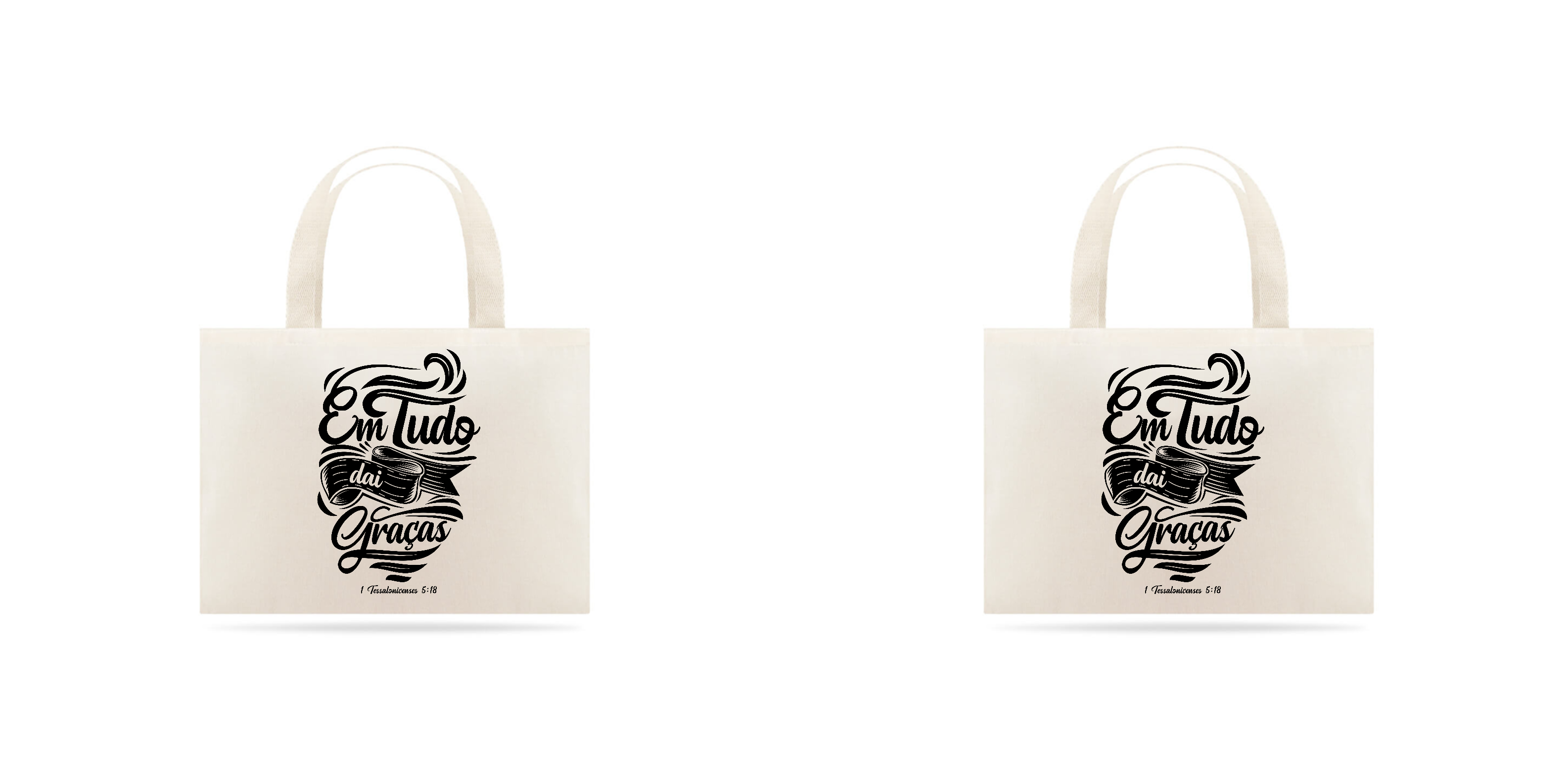 Eco bag grande - Em tudo daí Graças