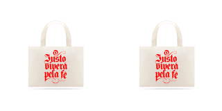 Eco bag grande - O justo viverá pela fé