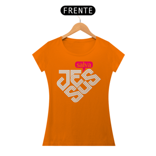 Nome do produto Camiseta Cristã Jesus salva | Baby Long Quality