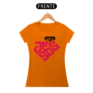 Nome do produto Camiseta Cristã Jesus salva | Baby Long Quality