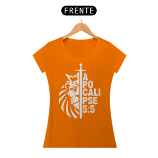 Nome do produto Camiseta Cristã Apocalipse 5:5 | Baby Long Quality