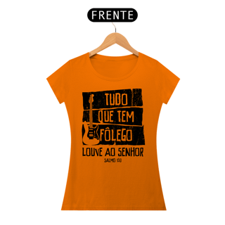 Nome do produto Camiseta Cristã Salmo 150 | Baby Long Quality