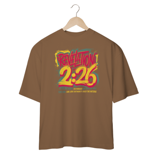 Nome do produto Camiseta Oversized (Frente) - Revelation 2:26