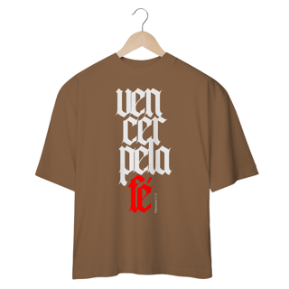 Nome do produto Camiseta Oversized (Frente) - Vencer pela Fé