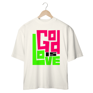 Nome do produto Camiseta Cristã God is Love | Oversized