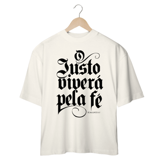 Nome do produto Camiseta Oversized (Frente) - Romanos 1:17