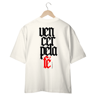 Nome do produto Camiseta Oversized (Costa) - Vencer pela Fé