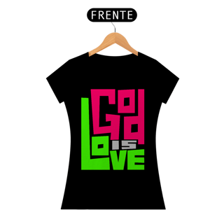 Nome do produto Camiseta Cristã God is Love | Baby Long Quality