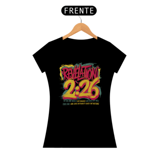 Nome do produto Camiseta Cristã Revelation 2:26 | Baby Long Prime