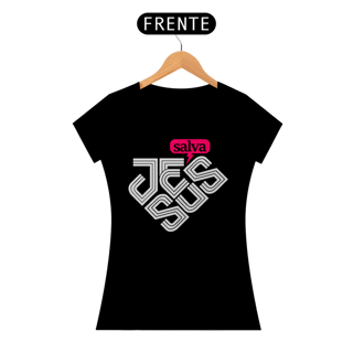 Nome do produto Camiseta Cristã Jesus salva | Baby Long Quality