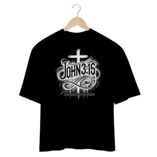 Nome do produto Camiseta Oversized (Frente) - Jhon 3:16