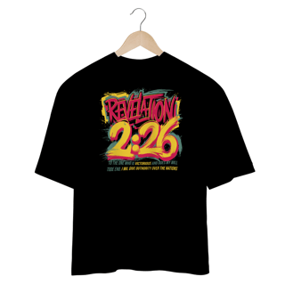 Nome do produto Camiseta Oversized (Frente) - Revelation 2:26
