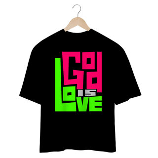 Nome do produto Camiseta Cristã God is Love | Oversized