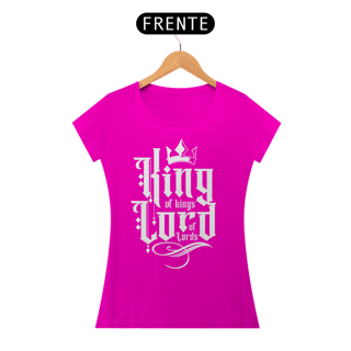Nome do produto Camiseta Cristã King of King, Lord of Lord | Baby Long Quality