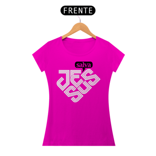 Nome do produto Camiseta Cristã Jesus salva | Baby Long Quality