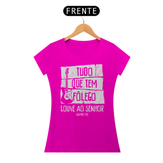 Nome do produto Camiseta Cristã Salmo 150 | Baby Long Quality