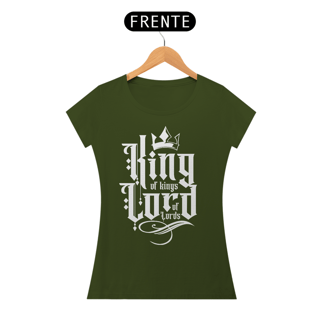 Nome do produto Camiseta Cristã King of King, Lord of Lord | Baby Long Quality