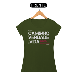 Nome do produto Camiseta Cristã O Caminho a Verdade e a Vida | Baby Long Quality